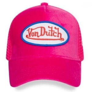 Von Dutch ~ hot pink Hollywood Velvet trucker hat - Limited Edition